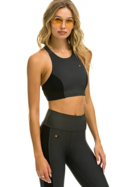 Activewear | Activewear | Aviator Nation COLOR BLOCK RACER SPORTS BRA - TITANIUM
