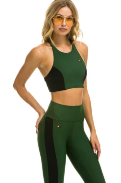 Activewear | Activewear | Aviator Nation COLOR BLOCK RACER SPORTS BRA - FOREST