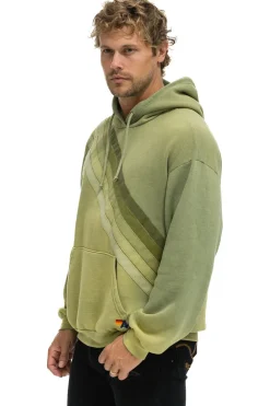 Hoodies | Hoodies | Aviator Nation CROSS STRIPE RELAXED PULLOVER HOODIE - FADED ARMY FADEDARMY