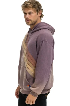 Hoodies | Hoodies | Aviator Nation CROSS STRIPE RELAXED PULLOVER HOODIE - FADED MOCHA FADEDMOCHA