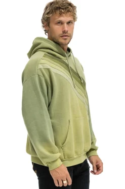 Hoodies | Hoodies | Aviator Nation CROSS STRIPE RELAXED PULLOVER HOODIE - FADED ARMY FADEDARMY