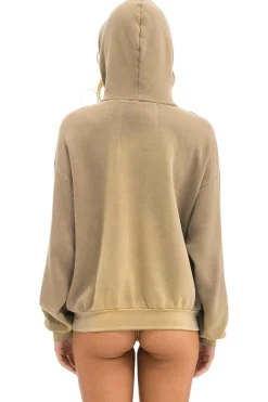 Hoodies | Hoodies | Aviator Nation CROSS STRIPE RELAXED PULLOVER HOODIE - FADED TAN FADEDTAN