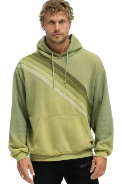 Hoodies | Hoodies | Aviator Nation CROSS STRIPE RELAXED PULLOVER HOODIE - FADED ARMY FADEDARMY