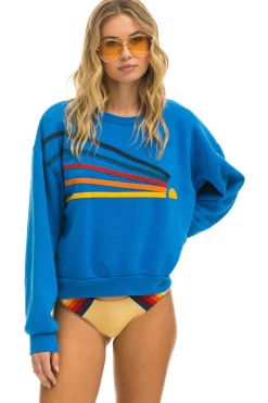 Sweatshirts | Sweatshirts | Aviator Nation DAYDREAM RELAXED CREW SWEATSHIRT - OCEAN
