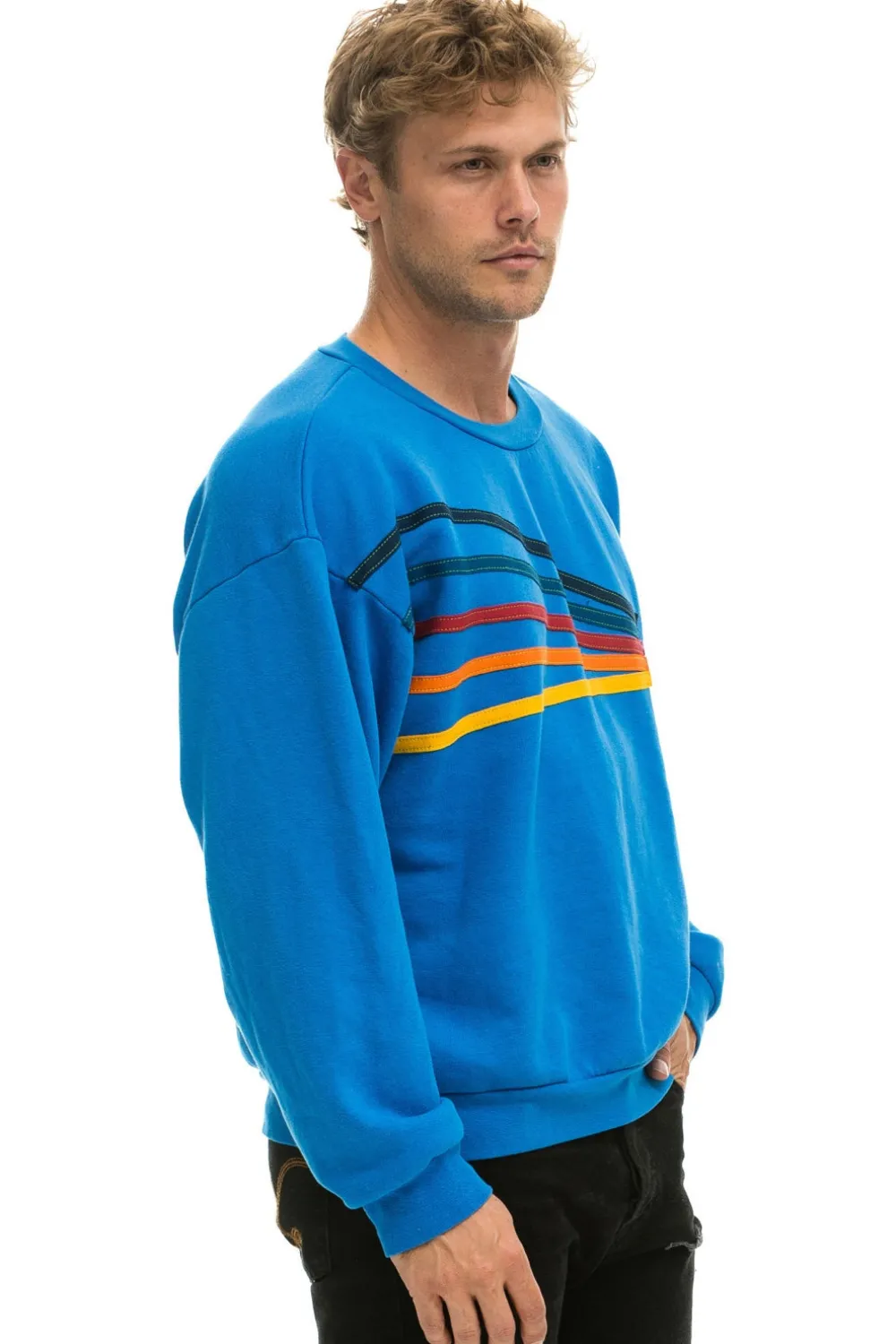 Sweatshirts | Sweatshirts | Aviator Nation DAYDREAM RELAXED CREW SWEATSHIRT - OCEAN