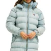 Denim | Denim | Aviator Nation DENIM PUFFER LONG TREKKER JACKET - SUPER LIGHT SUPERLIGHT