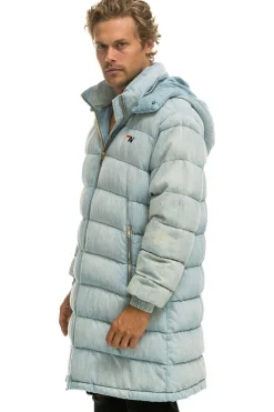 Denim | Denim | Aviator Nation DENIM PUFFER LONG TREKKER JACKET - SUPER LIGHT SUPERLIGHT