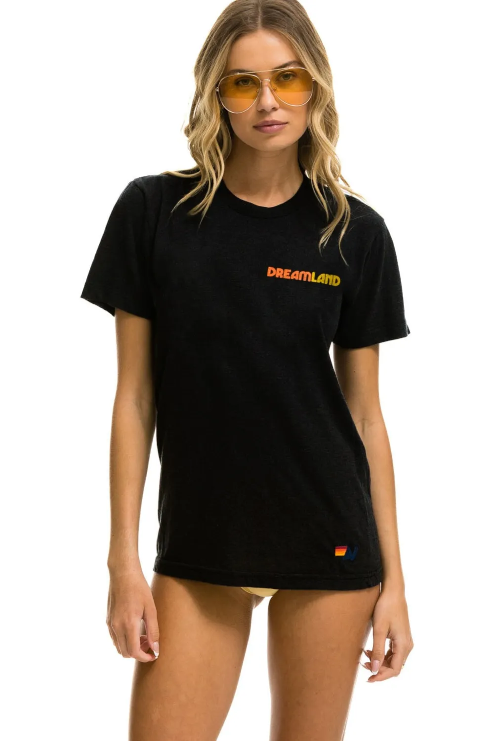 Tees | Tees | Aviator Nation DREAMLAND LOGO UNISEX CREW TEE - BLACK