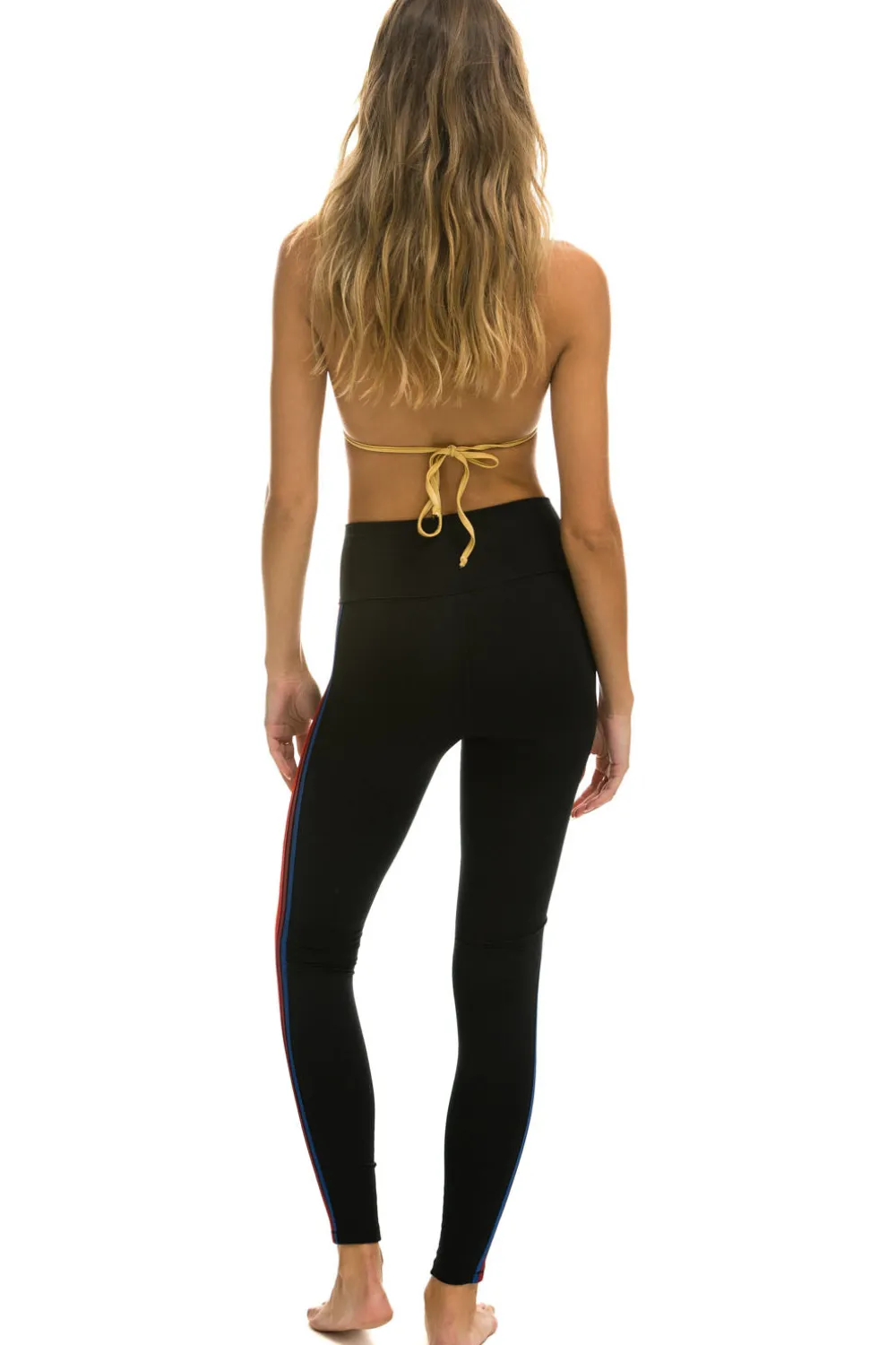 Activewear | Activewear | Aviator Nation FULL LENGTH HI-RISE 5 STRIPE LEGGINGS - BLACK