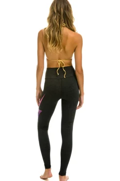 Activewear | Activewear | Aviator Nation FULL LENGTH HI-RISE BOLT FADE LEGGINGS - CHARCOAL // PINK PURPLE CHARCOAL//PINKPURPLE