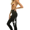 Activewear | Activewear | Aviator Nation FULL LENGTH HI-RISE BOLT LEGGINGS - BLACK