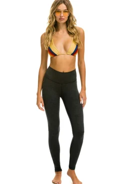 Activewear | Activewear | Aviator Nation FULL LENGTH HI-RISE BOLT LEGGINGS - CHARCOAL // BLUE CHARCOAL//BLUE