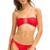 Swim Tops | Aviator Nation GATHE BANDEAU BIKINI TOP - RED