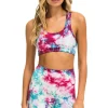 Activewear | Activewear | Aviator Nation HAND DYED 6 INCH HI-RISE BIKER SHORT - TIE DYE TURQUOISE TIEDYETURQUOISE