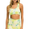 Activewear | Activewear | Aviator Nation HAND DYED 6 INCH HI-RISE BIKER SHORT - TIE DYE NEON YELLOW TIEDYENEONYELLOW