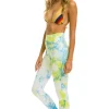 Activewear | Activewear | Aviator Nation HAND DYED CROPPED HI-RISE LEGGINGS- TIE DYE NEON YELLOW 13%SpandexWashwithlikecolors.Machinewashcold.Donotbleach.Tumbledrylow.Donotiron.Donotdryclean.