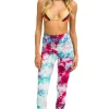 Activewear | Activewear | Aviator Nation HAND DYED FULL LENGTH HI-RISE LEGGINGS - TIE DYE TURQUOISE TIEDYETURQUOISE