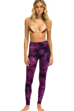 Activewear | Activewear | Aviator Nation HAND DYED FULL LENGTH HI-RISE LEGGINGS - TIE DYE CRYSTAL ROSE TIEDYECRYSTALROSE
