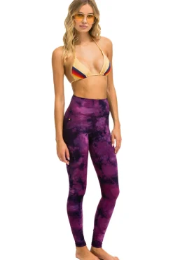 Activewear | Activewear | Aviator Nation HAND DYED FULL LENGTH HI-RISE LEGGINGS - TIE DYE CRYSTAL ROSE TIEDYECRYSTALROSE