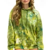 Hoodies | Hoodies | Aviator Nation HAND DYED PULLOVER HOODIE RELAXED - TIE DYE GREEN YELLOW TIEDYEGREENYELLOW