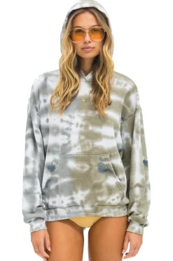 Hoodies | Hoodies | Aviator Nation HAND DYED PULLOVER HOODIE RELAXED - TIE DYE GREY // OLIVE TIEDYEGREY//OLIVE