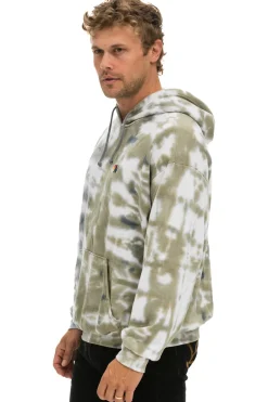 Hoodies | Hoodies | Aviator Nation HAND DYED PULLOVER HOODIE RELAXED - TIE DYE GREY // OLIVE TIEDYEGREY//OLIVE