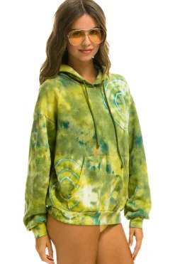 Hoodies | Hoodies | Aviator Nation HAND DYED PULLOVER HOODIE RELAXED - TIE DYE GREEN YELLOW TIEDYEGREENYELLOW