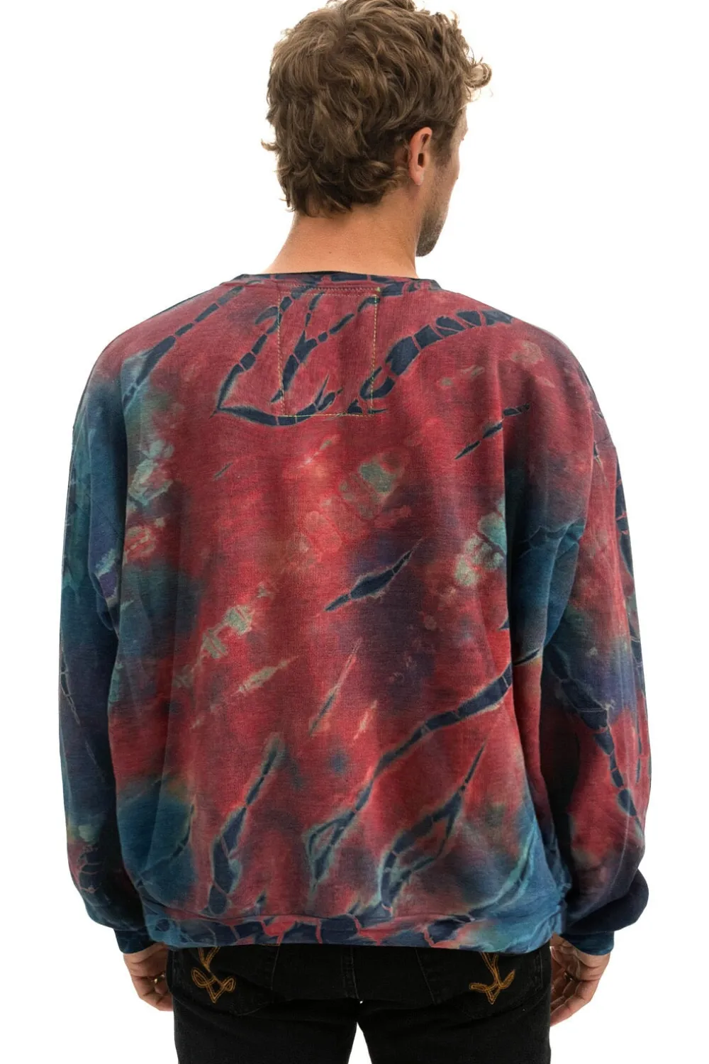 Sweatshirts | Sweatshirts | Aviator Nation HAND DYED RELAXED CREW SWEATSHIRT - TIE DYE MULTI TIEDYEMULTI