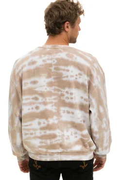 Sweatshirts | Sweatshirts | Aviator Nation HAND DYED RELAXED CREW SWEATSHIRT - TIE DYE SAND TIEDYESAND