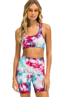 Activewear | Activewear | Aviator Nation HAND DYED SPORTS BRA - TIE DYE TURQUOISE TIEDYETURQUOISE