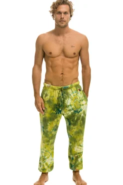 Sweatpants | Aviator Nation HAND DYED SWEATPANTS - TIE DYE GREEN YELLOW TIEDYEGREENYELLOW