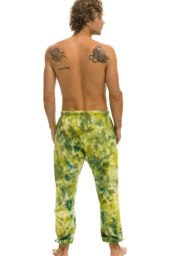 Sweatpants | Aviator Nation HAND DYED SWEATPANTS - TIE DYE GREEN YELLOW TIEDYEGREENYELLOW