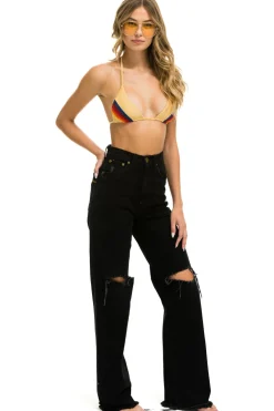 Denim | Denim | Aviator Nation HI RISE WIDE-LEG GYPSY JEAN - VINTAGE BLACK VINTAGEBLACK