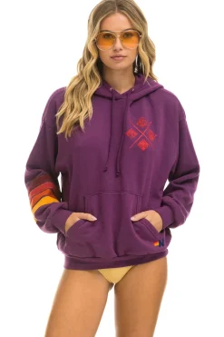 Hoodies | Collab Merchandise | Aviator Nation HUNGER GAMES RELAXED PULLOVER HOODIE - PLUM
