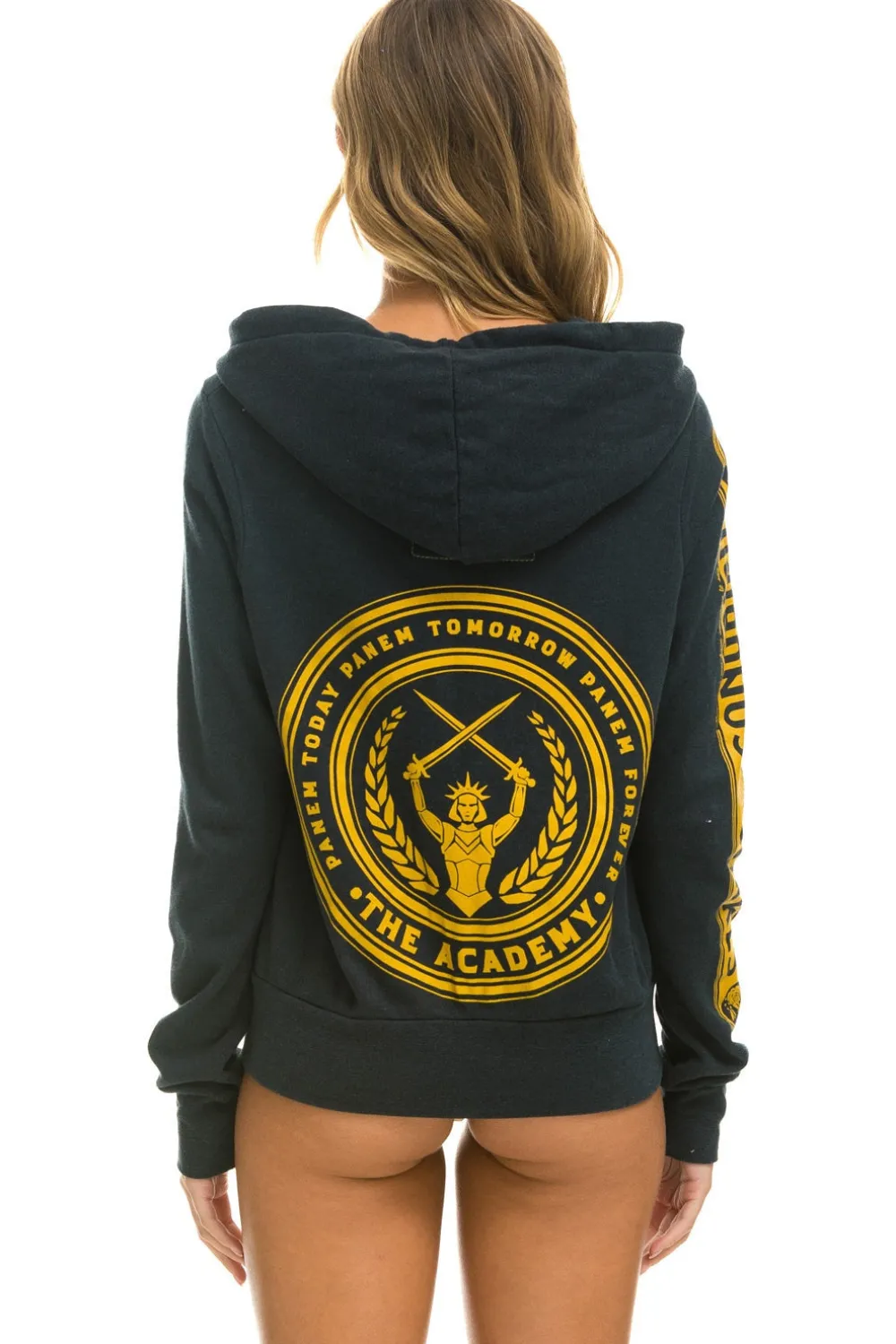 Hoodies | Collab Merchandise | Aviator Nation HUNGER GAMES ZIP HOODIE - CHARCOAL