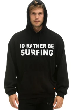 Hoodies | Hoodies | Aviator Nation ID RATHER BE SURFING RELAXED PULLOVER HOODIE - BLACK