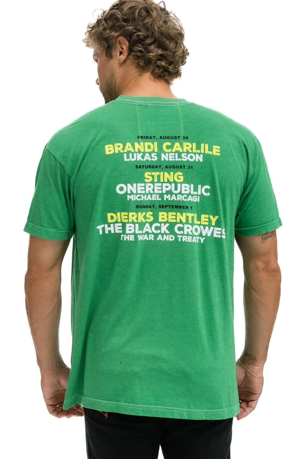 Tees | Tees | Aviator Nation JAZZ ASPEN SNOWMASS 2024 CREW TEE SHIRT - KELLY GREEN KELLYGREEN