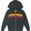 Kid's Hoodies | Aviator Nation KID'S 5 STRIPE HOODIE - CHARCOAL