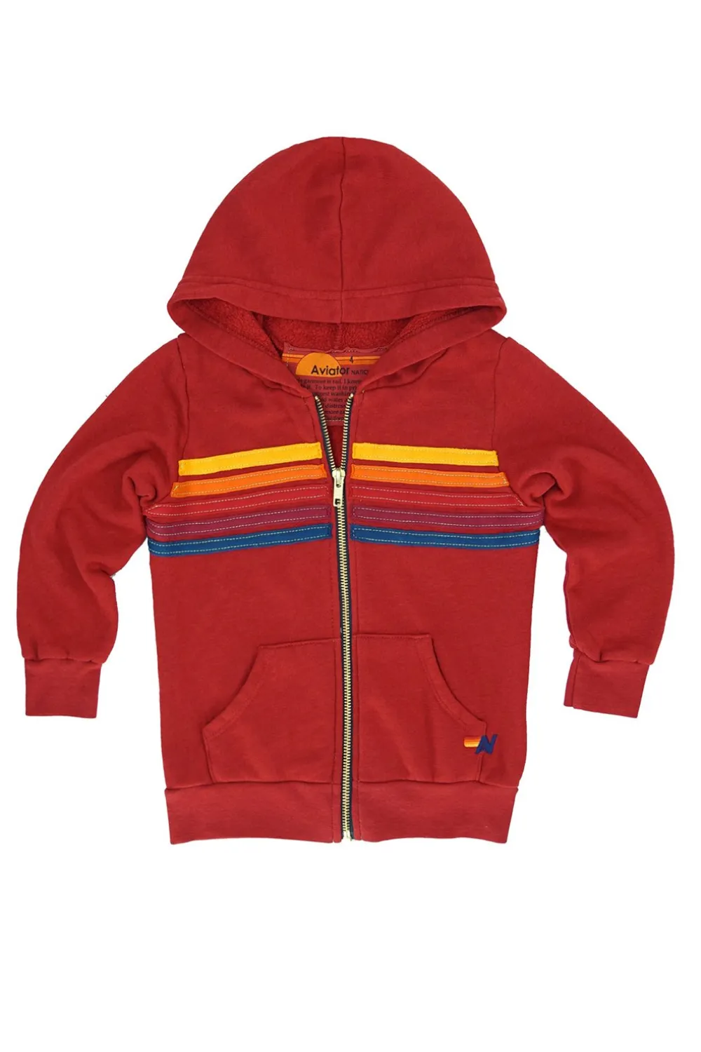 Kid's Hoodies | Aviator Nation KID'S 5 STRIPE HOODIE - RED