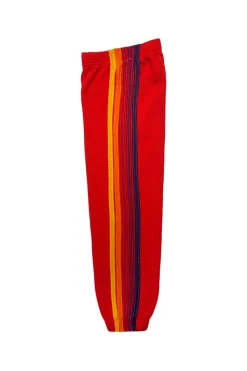Kid's Sweatpants | Aviator Nation KID'S 5 STRIPE SWEATPANTS - RED