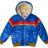 Kid's Outerwear | Aviator Nation KIDS 5 STRIPE TREKKER JACKET - GLOSSY SNORKEL BLUE GLOSSYSNORKELBLUE