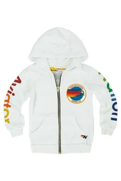 Kid's Hoodies | Aviator Nation KID'S ASPEN ZIP HOODIE - WHITE