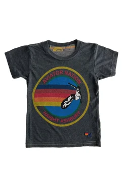 Kid's Tees | Aviator Nation KID'S HAIGHT ASHBURY TEE - CHARCOAL