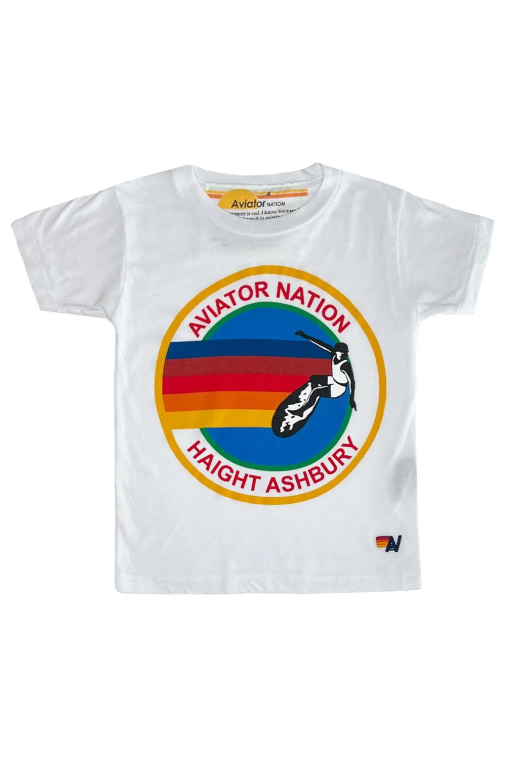 Kid's Tees | Aviator Nation KID'S HAIGHT ASHBURY TEE - WHITE