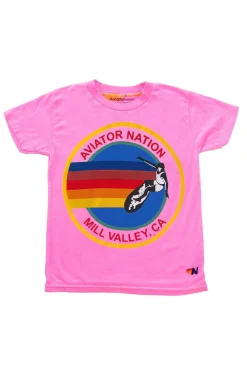Kid's Tees | Aviator Nation KID'S MILL VALLEY TEE - NEON PINK NEONPINK