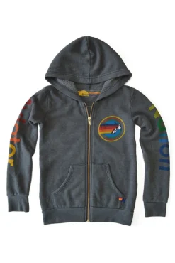Kid's Hoodies | Aviator Nation KID'S MILL VALLEY ZIP HOODIE - VINTAGE CHARCOAL VINTAGECHARCOAL