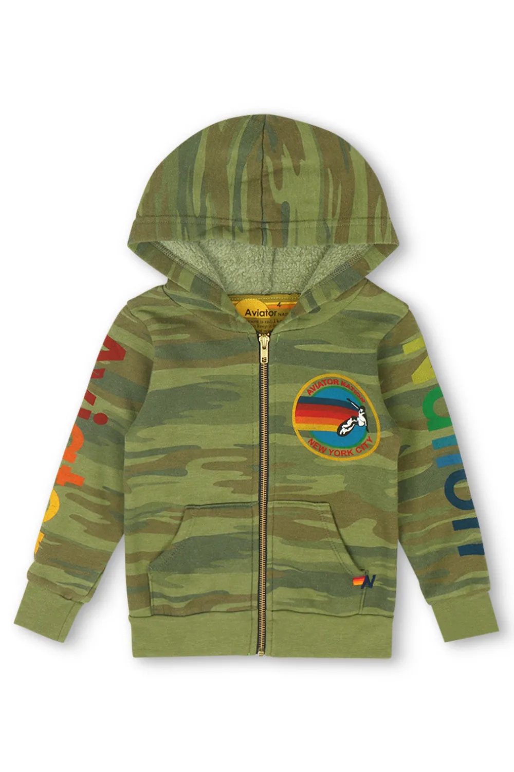 Kid's Hoodies | Aviator Nation KID'S NEW YORK CITY ZIP HOODIE - CAMO