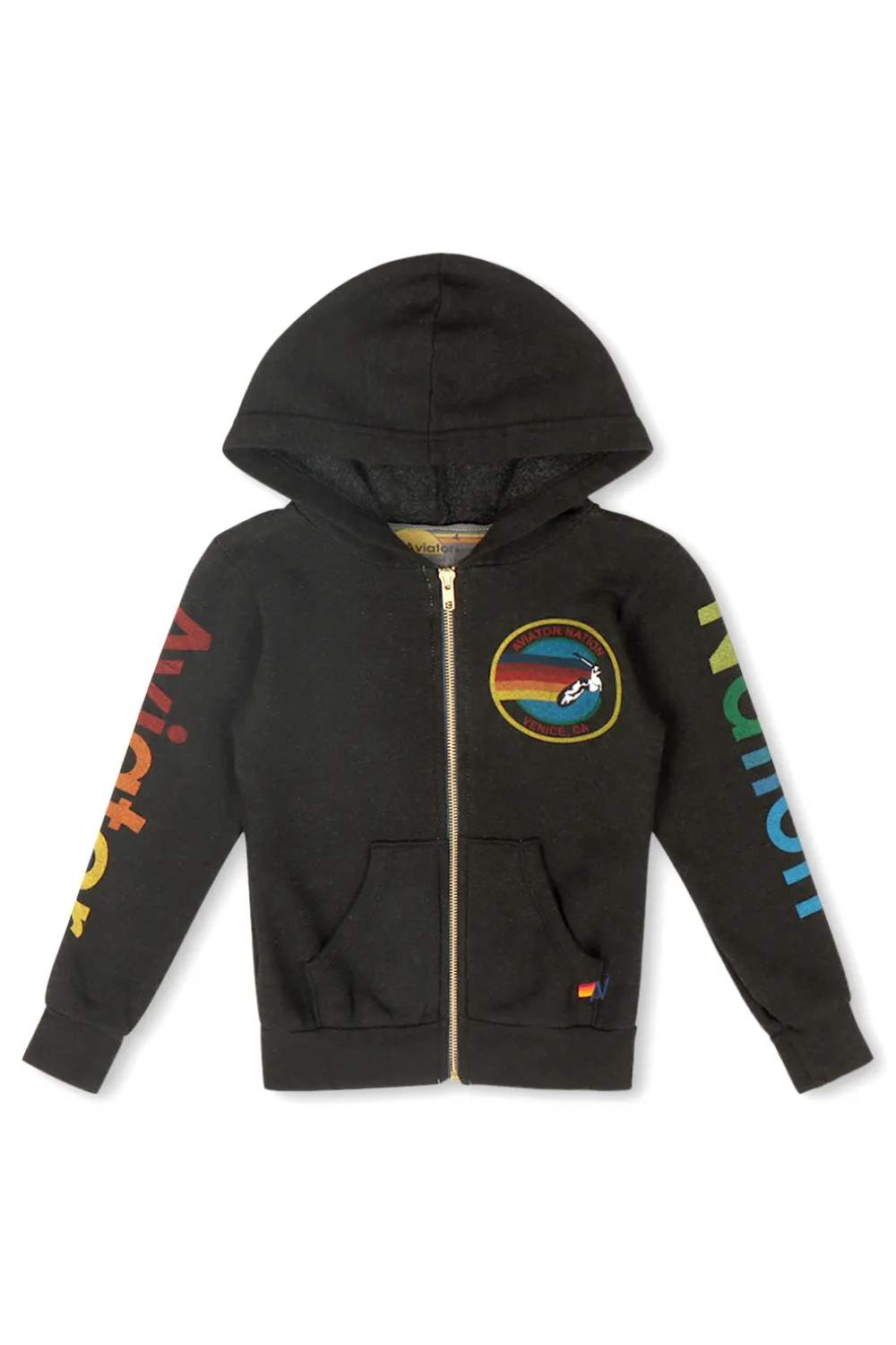 Kid's Hoodies | Aviator Nation KID'S ZIP HOODIE - BLACK
