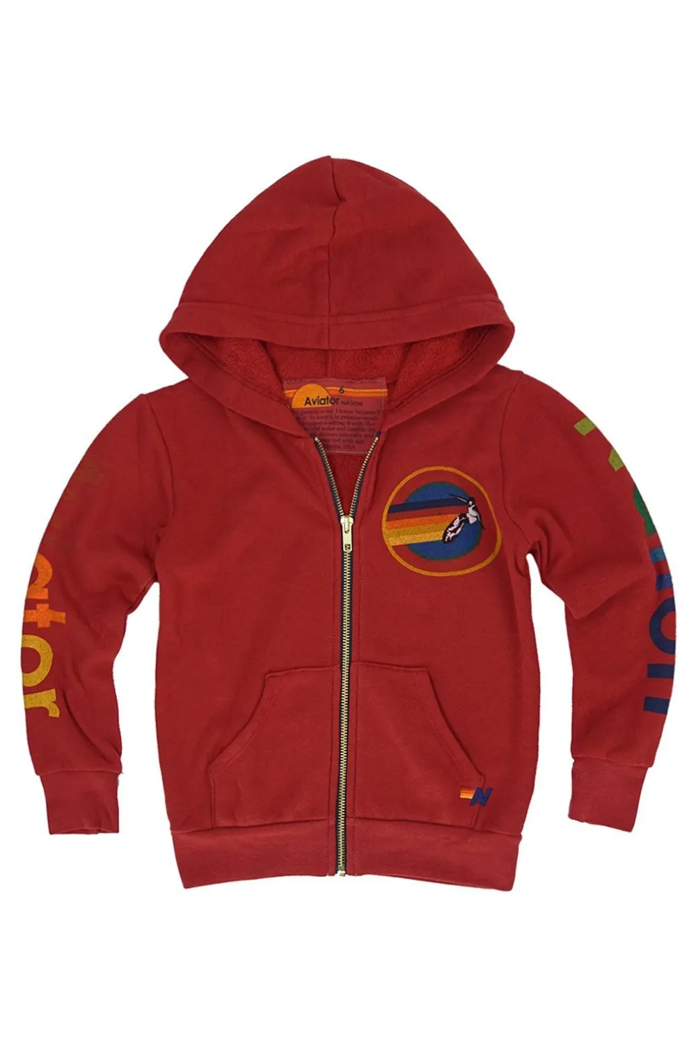 Kid's Hoodies | Aviator Nation KID'S ZIP HOODIE - RED