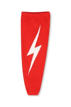 Kid's Sweatpants | Aviator Nation KIDS BOLT PRINT SWEATPANTS - RED